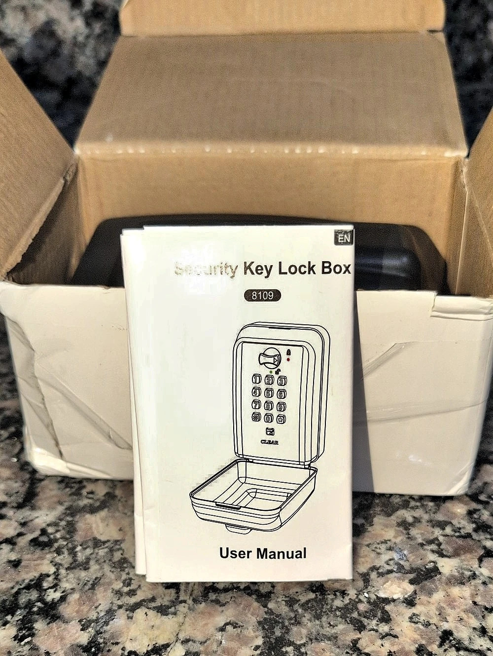 8109 Electronic Key Lock Box in Black- New In Box